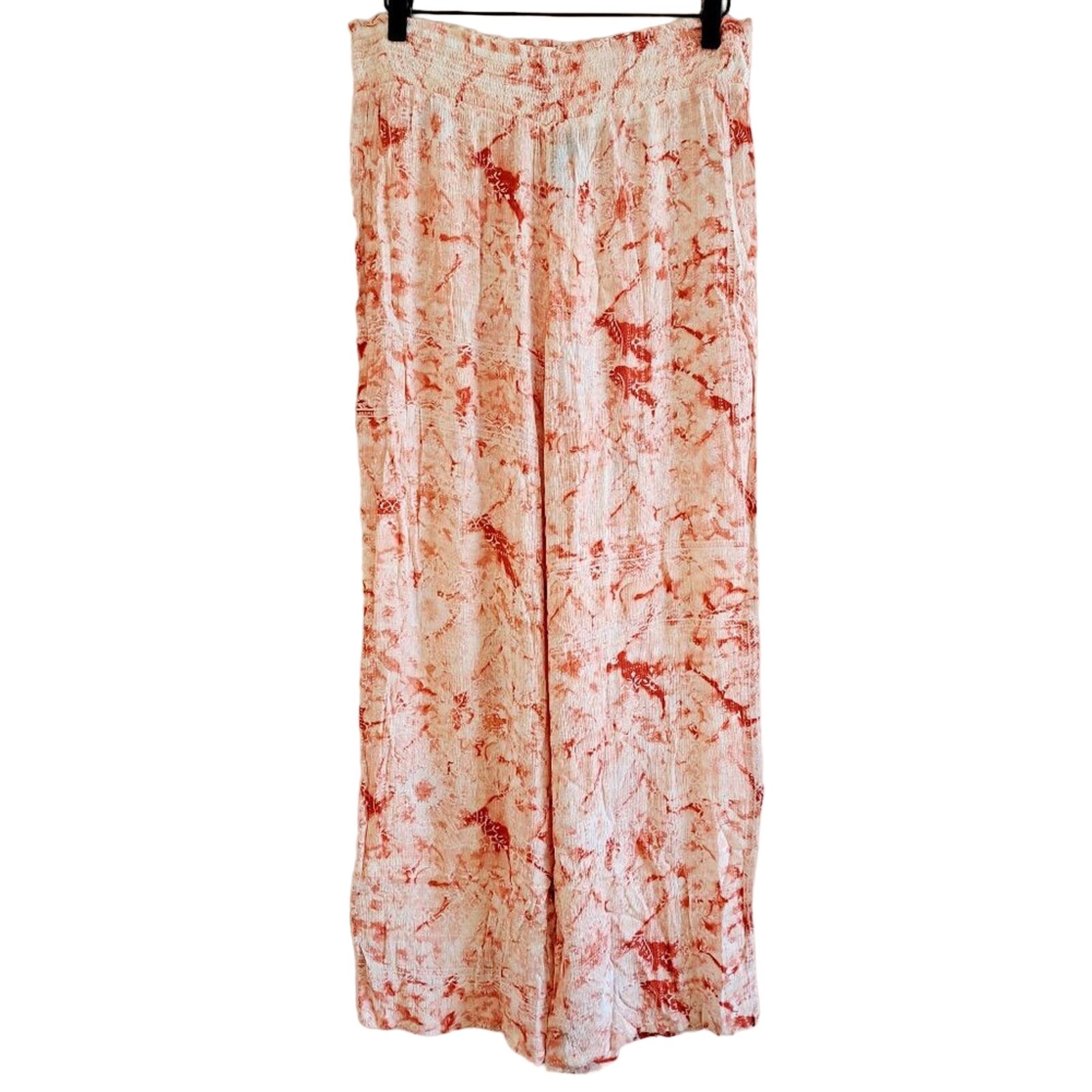 JM Collection Tie Dye Wide Leg Pull On Pants
