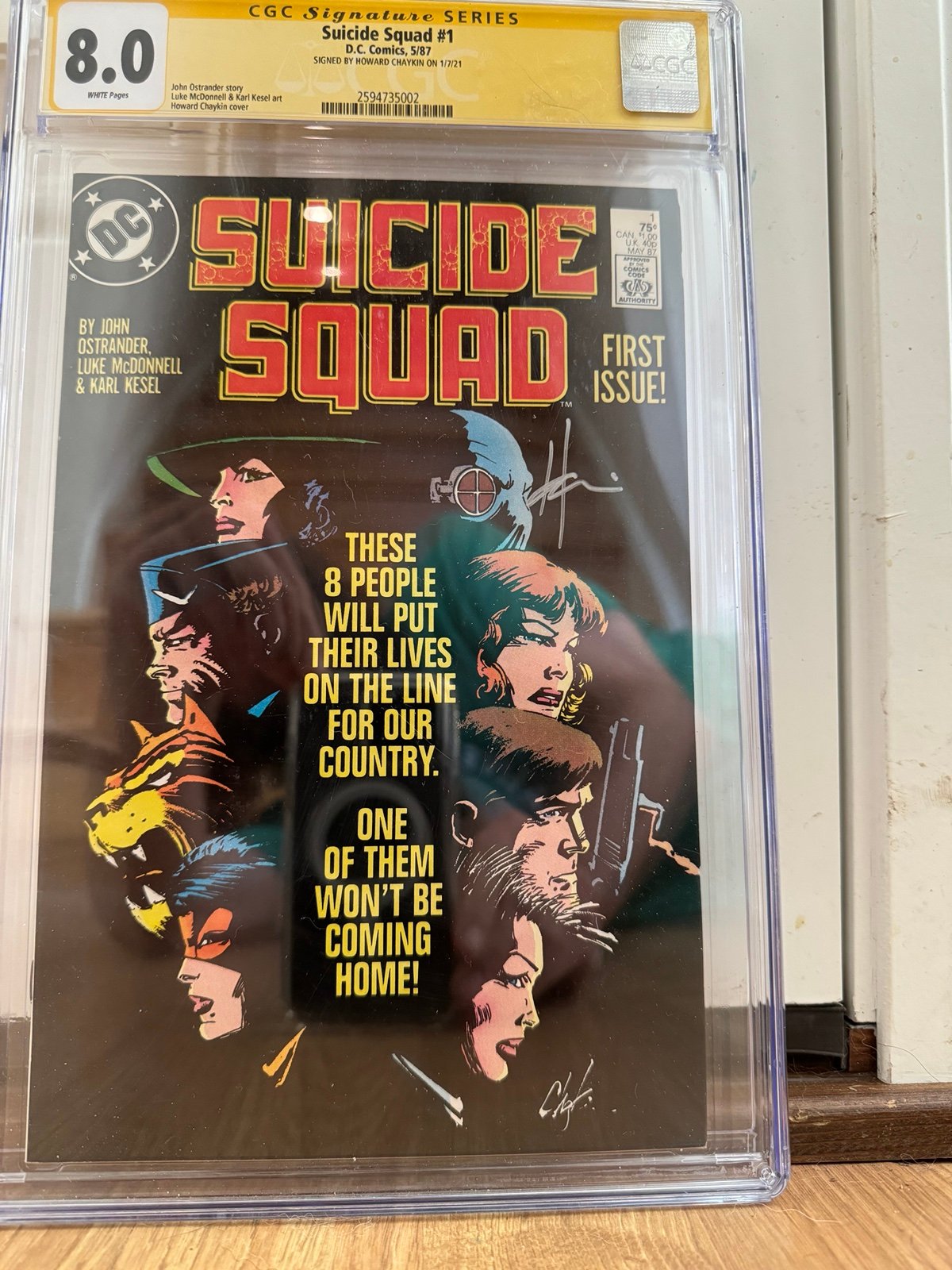 Suicide Squad #1 CGC 8 Signature Series Signed by Chaykin DC Comics 1987