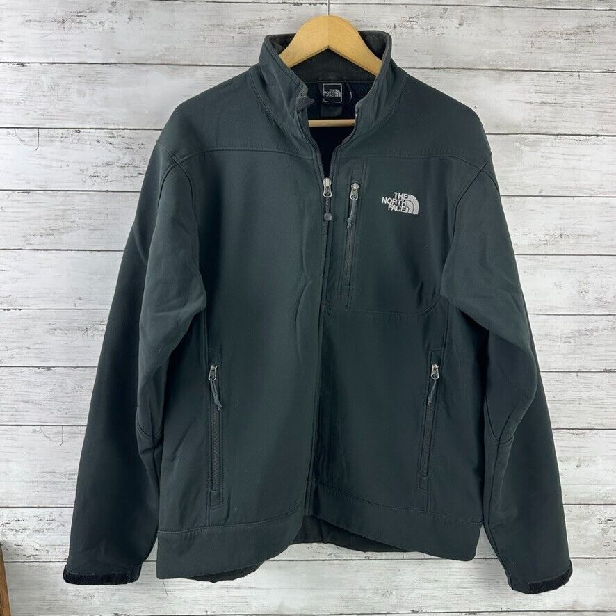 The North Face Jacket Mens Medium Black Apex Full Zip SoftShell