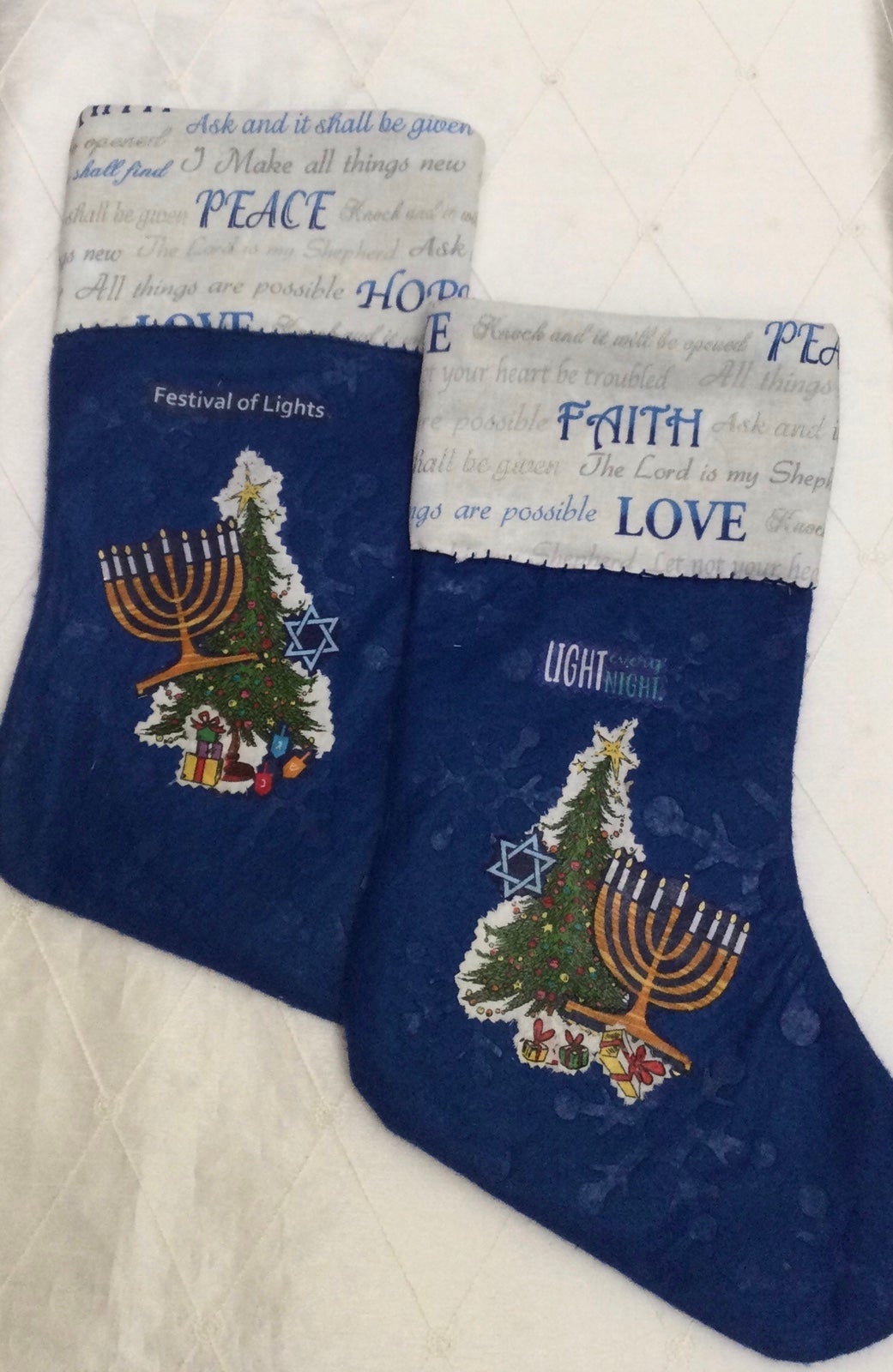 Hanukkah stockings/ Hanukkah/ Christmas gifts. 2 pcs. New