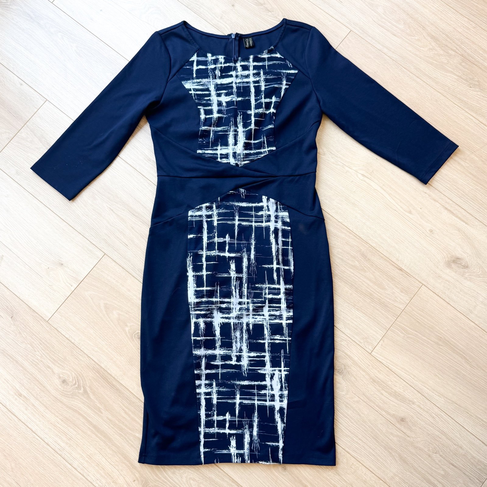 Vfshow Vfemage Navy Blue Bodycon Pencil Sheath Dress Size Medium