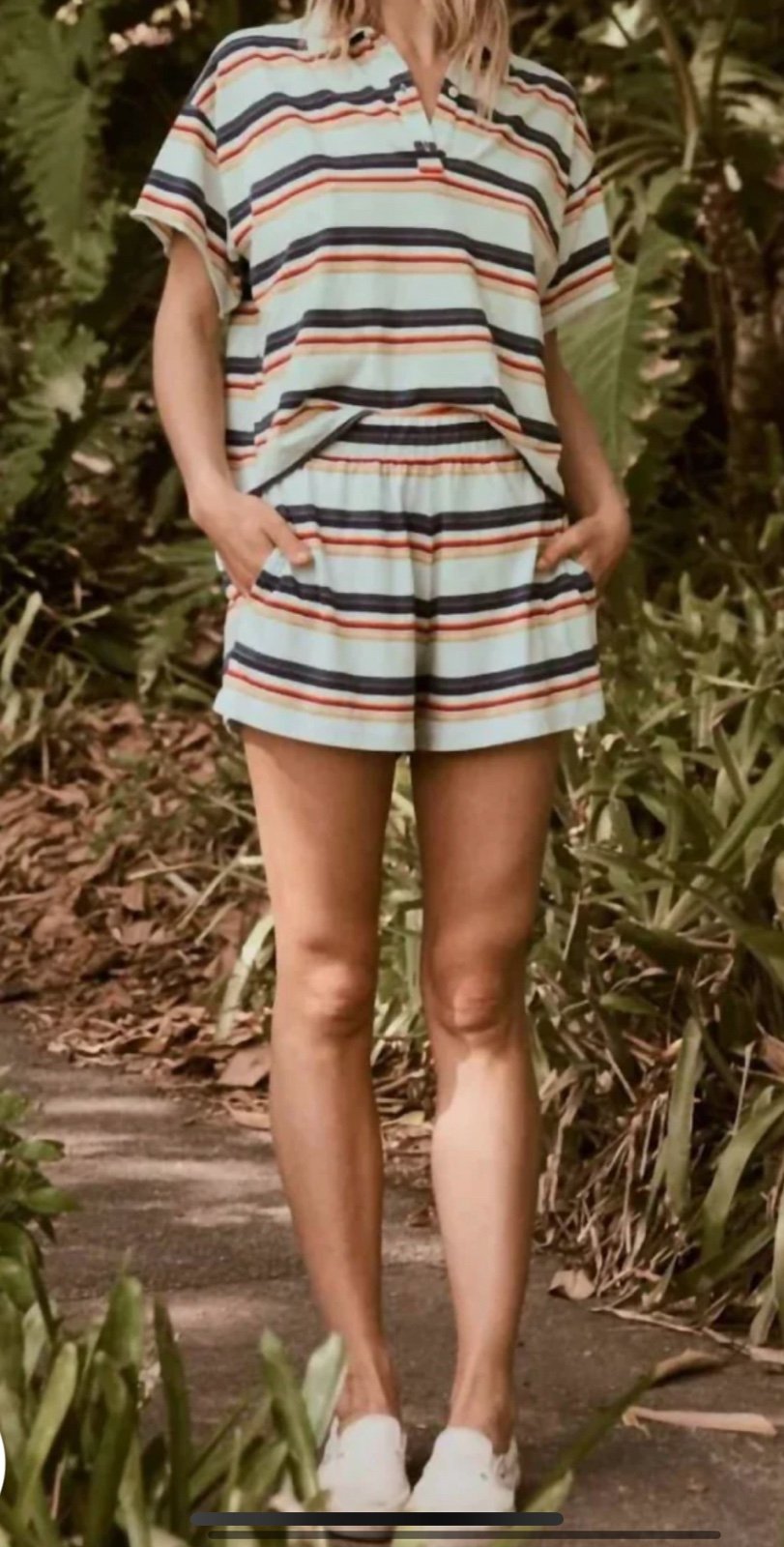 The Great NWT 205 The Bonfire Shorts Marina Stripe Sz XS/0