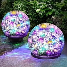 2 Pack Garden Solar Lights Outdoor Decorative