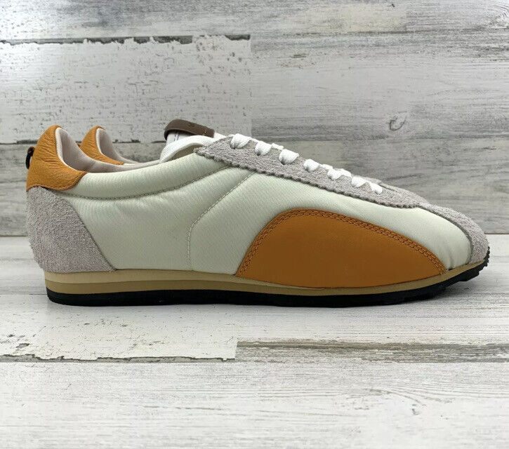 Men's Coach Low Top Shoes Gray,Ivory, Orange G1742 Sneakers Size 10 D