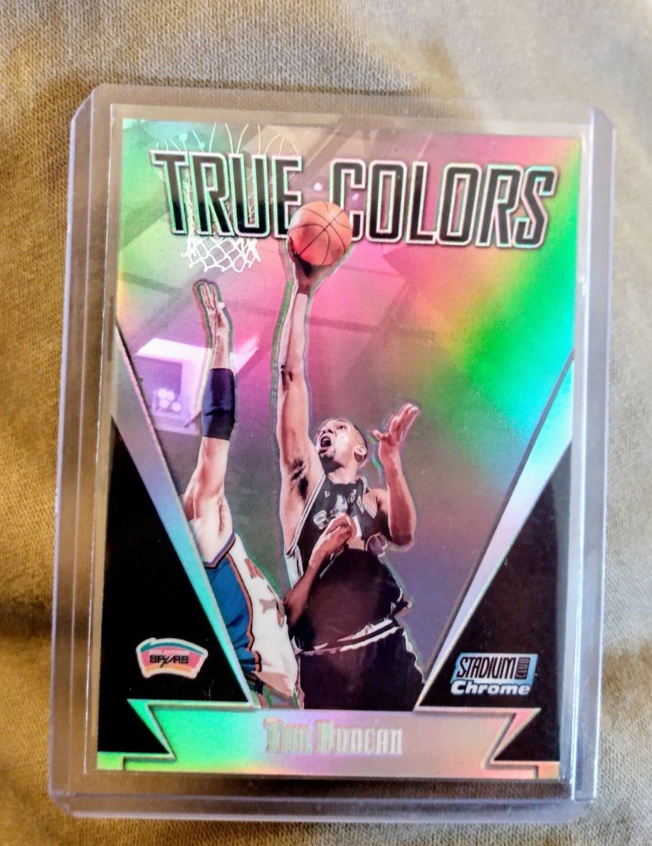 Tim Duncan 1999-00 Topps Stadium Club Chrome True Colors Refractor Foil Nm Condi