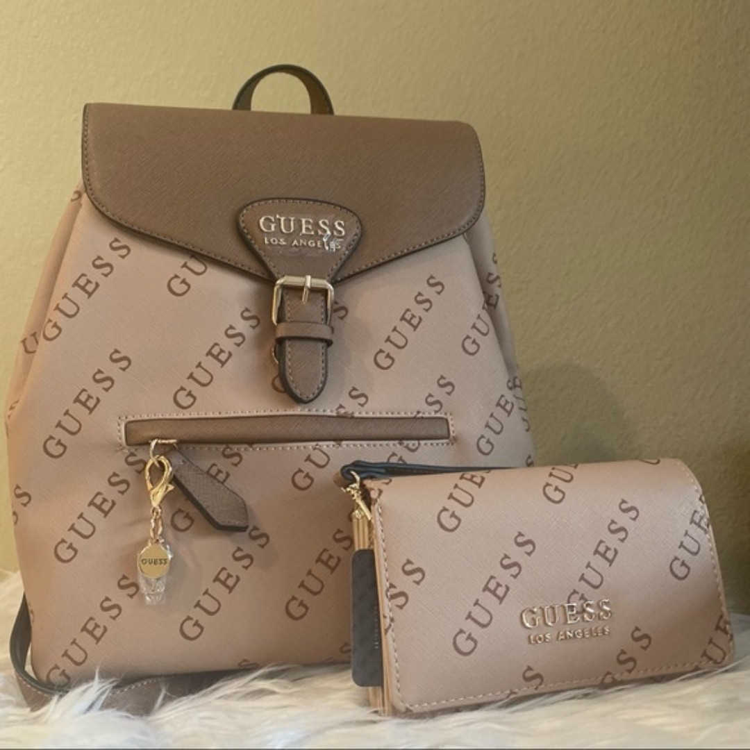 New Guess Luella G Logo Backpack & wallet