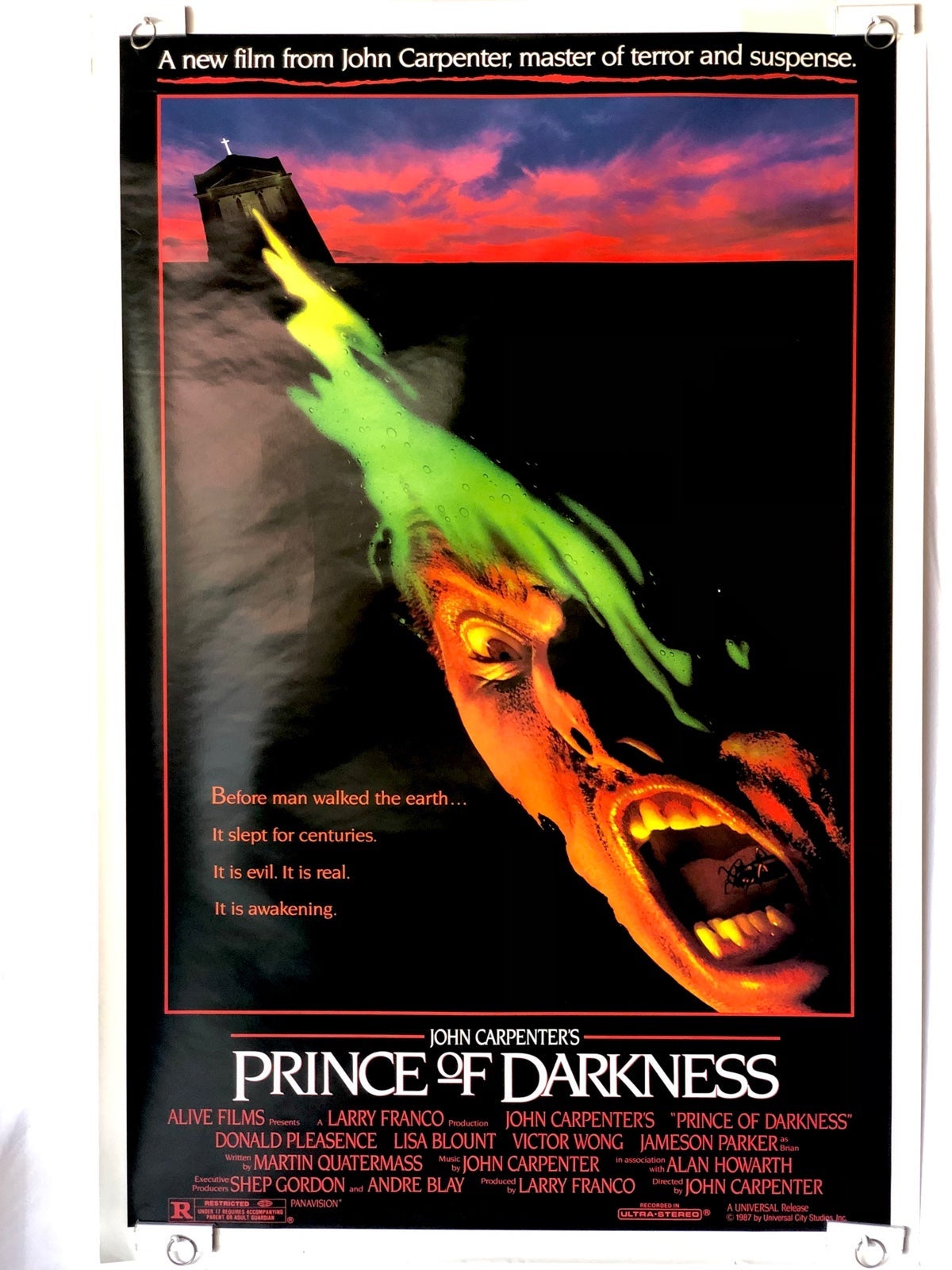 PRINCE OF DARKNESS Original One Sheet Movie Poster - 1987 - NEAR MINT