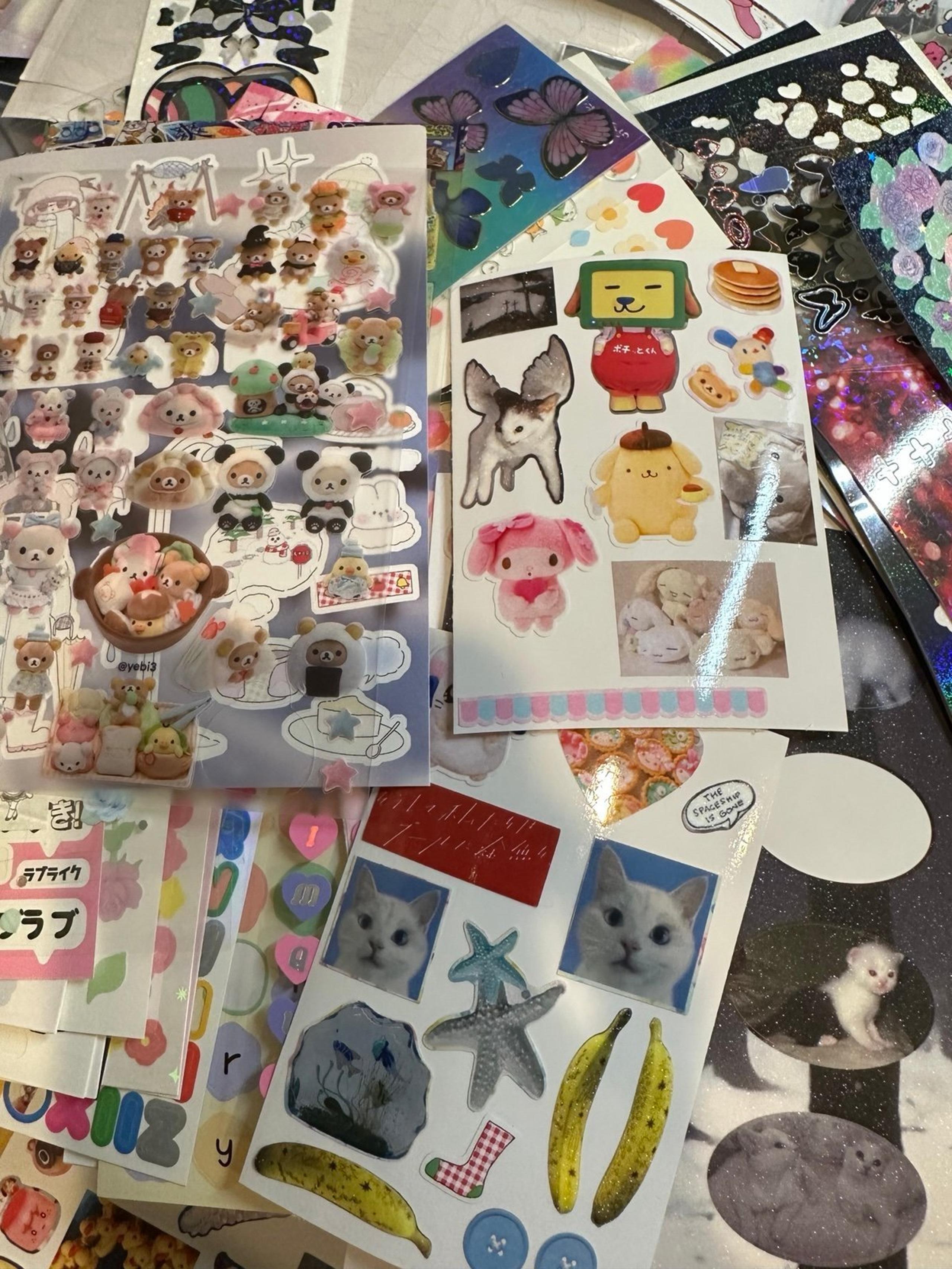 Mixed bag of overseas imported sticker sheet bundle stationery