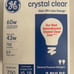 GE 60-WATT Light Bulbs Crystal Clear 750 Lumens Dimmable Classic 8 Bulbs 4 Pack