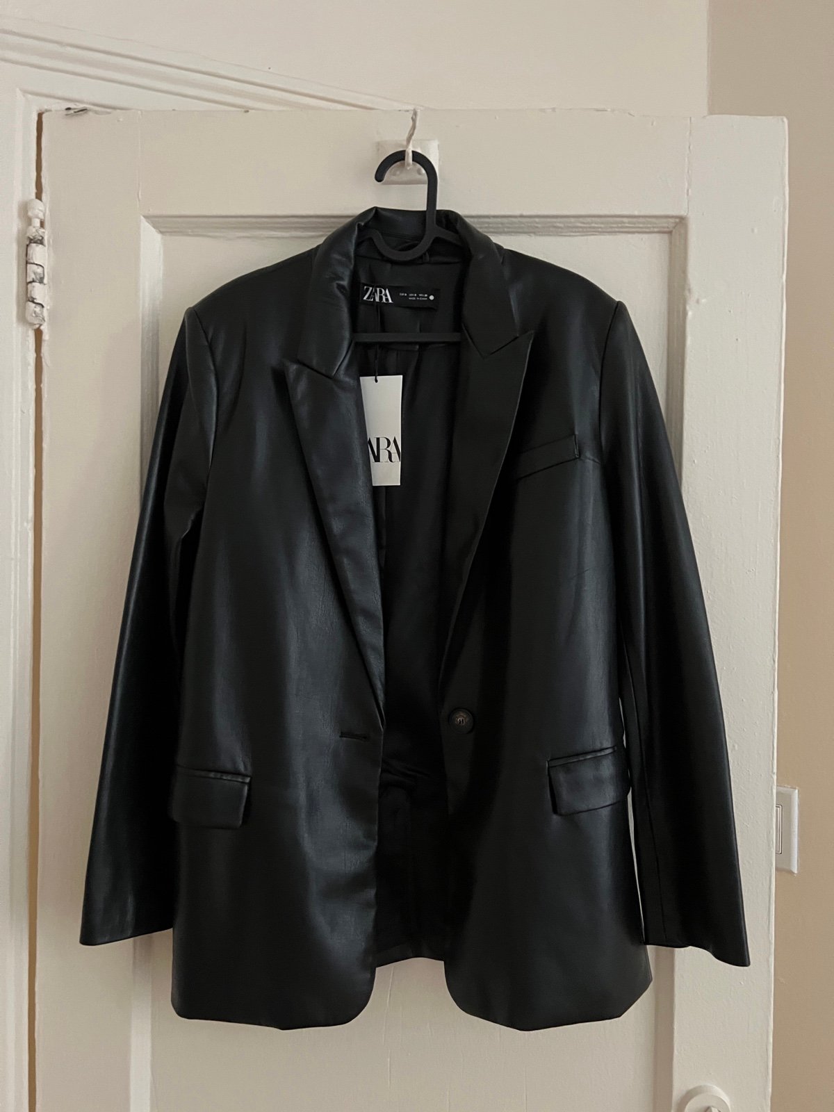 ZARA leather blazer