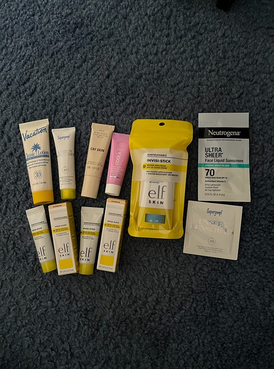 9 Mixed MAKEUP BEAUTY SPF Sunscreen Bundle - ELF Vacation Coola Supergoop! Etc