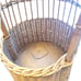 Mid 20th-Century Cottage Chic Bamboo & Willow Tiered Round Storage Basket Tower