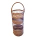Mid 20th-Century Cottage Chic Bamboo & Willow Tiered Round Storage Basket Tower