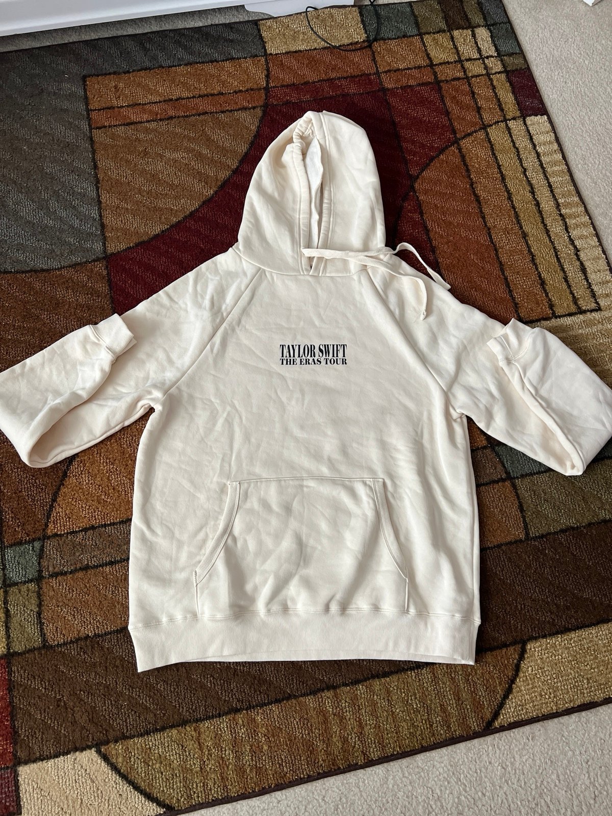 TAYLOR SWIFT THE ERAS TOUR BEIGE HOODIE SIZE MEDIUM
