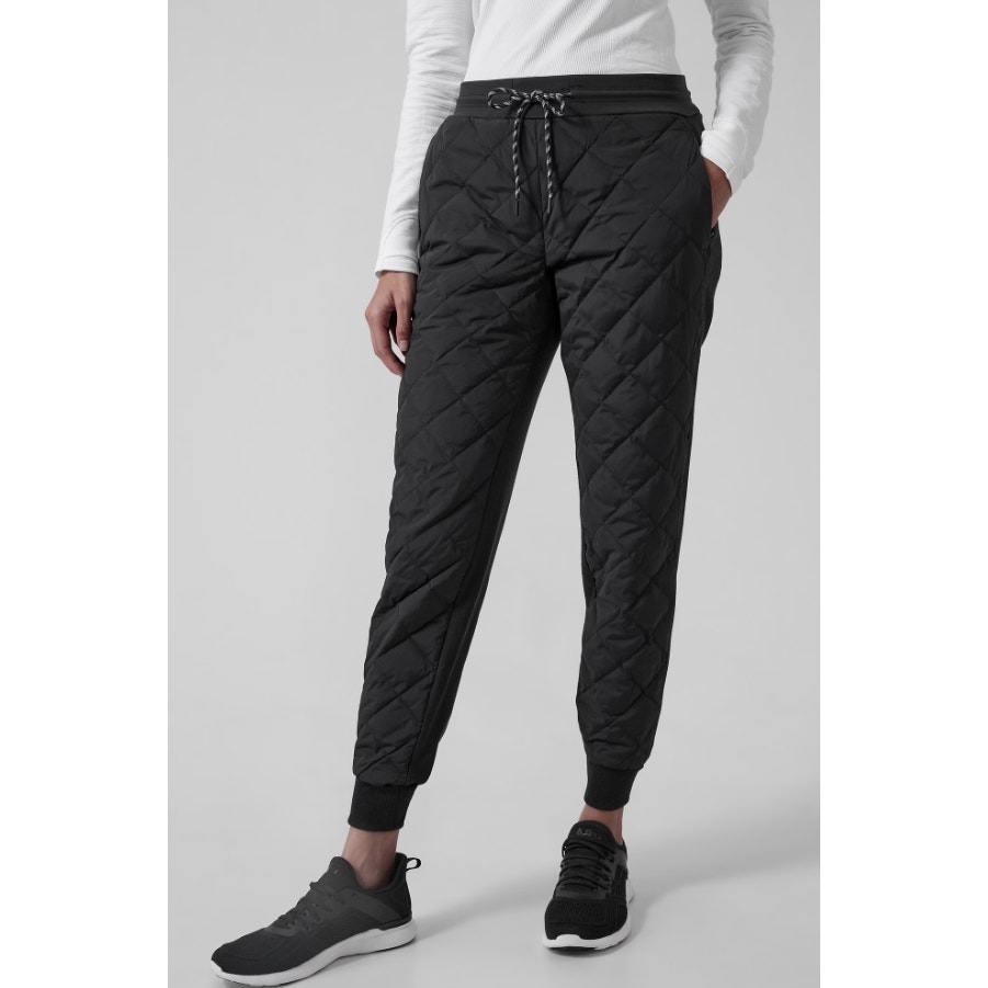 NWT Athleta Pants Womens 12 Apres Ski Down Joggers Quilted Puffer Gorpcore Comfy