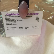 Pink ChalcedonySterling Silver Ring