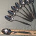 Lyon (International) ROMANESQUE Stainless Tea Spoons Mid Century Modern 8 Pcs.