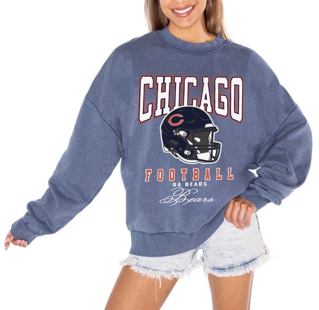 Women's Small Gameday Couture Blue Chicago Bears VTG Wash Sweatshirt Crewneck