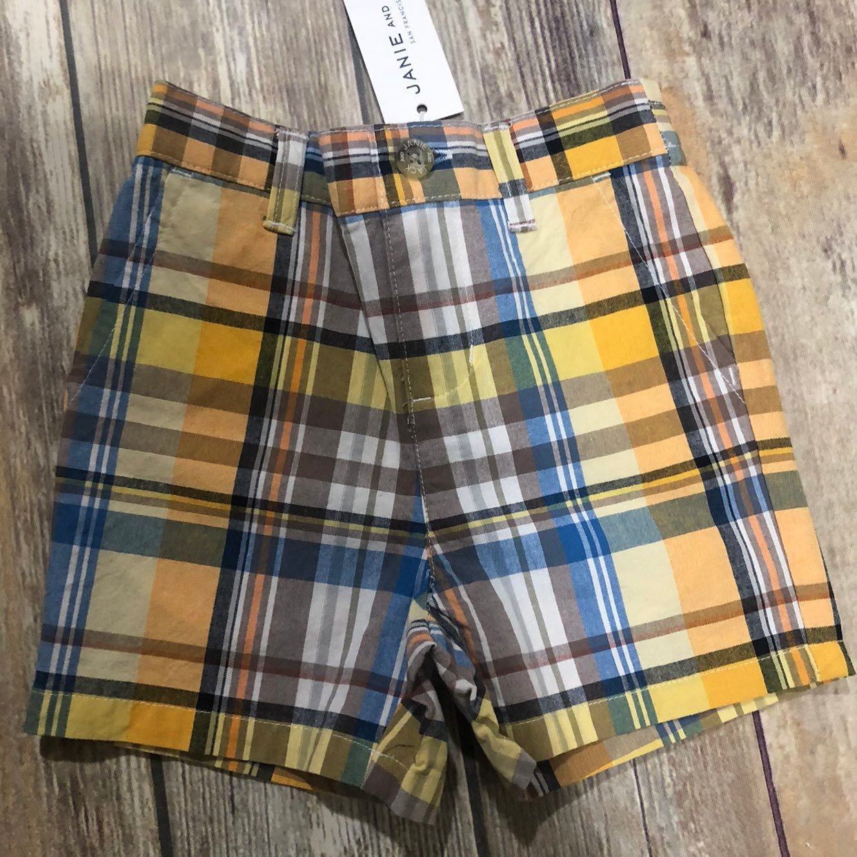 Janie and Jack plaid shorts