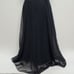 70s Vintage Alfred Angelo Black Satin Chiffon Contrast Bow Detail Maxi Dress M