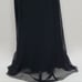 70s Vintage Alfred Angelo Black Satin Chiffon Contrast Bow Detail Maxi Dress M