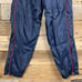 Vintage Nike Men’s Size M Track Windbreaker Pants Navy Blue Red Stripe Zip Cuff