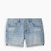 HIGH RISE MIDI SHORT - VINTAGE STRETCH ECO LIGHT WASH