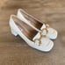 Bibi Lou Valencia Patent Leather Heels Ivory 40