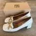 Bibi Lou Valencia Patent Leather Heels Ivory 40