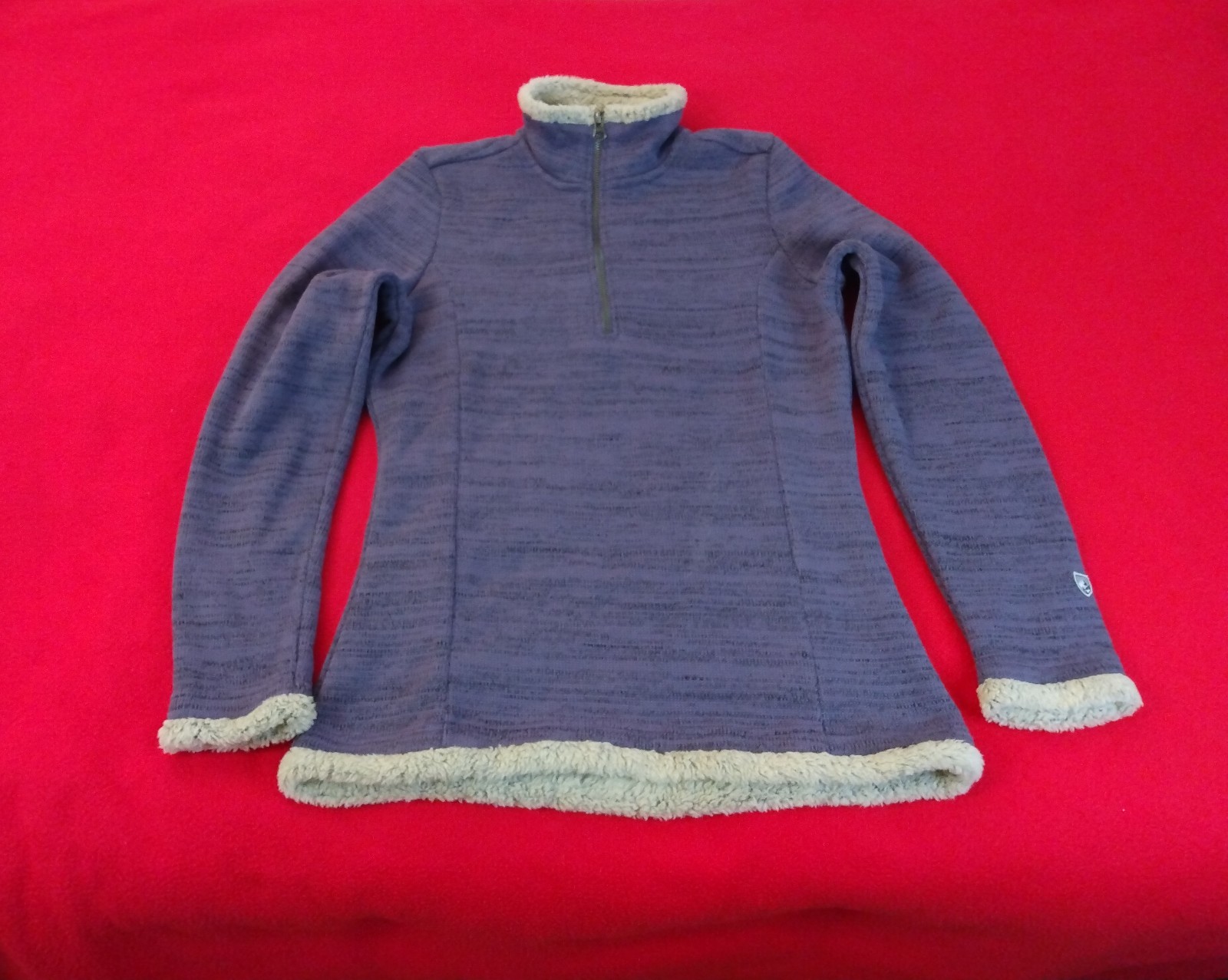 Kuhl Fleece 1/4 Zip women's Size S purple Long sleeve Mock neck pullover jacket