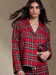 Banana Republic Factory Flannel Pajama Top Red