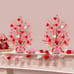 Valentines Day Decorations,2 Pack Lighted Valentine's Day Tree Tabletop