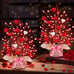 Valentines Day Decorations,2 Pack Lighted Valentine's Day Tree Tabletop