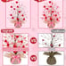 Valentines Day Decorations,2 Pack Lighted Valentine's Day Tree Tabletop