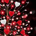 Valentines Day Decorations,2 Pack Lighted Valentine's Day Tree Tabletop