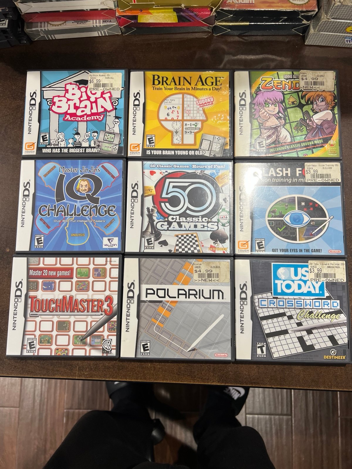 Nintendo DS Game Lot of 9 Great Puzzle and Challenge Games! Tons of Fun!!
