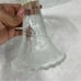 Vintage glass pedestal cake stand grape design scalloped edge
