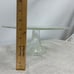 Vintage glass pedestal cake stand grape design scalloped edge