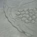 Vintage glass pedestal cake stand grape design scalloped edge