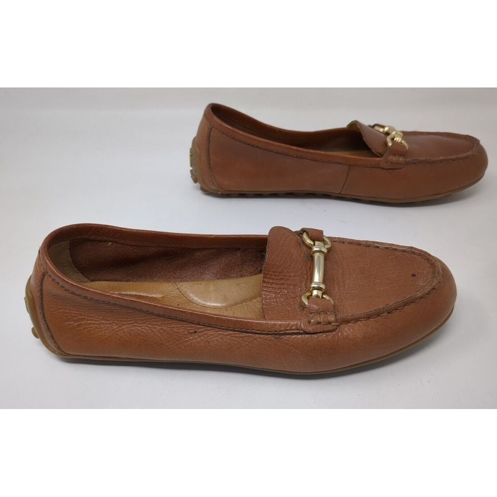 Born Shoes Women's 6.5 M Brown Magnolia Bit Driving Loafe Flat Leather F57823