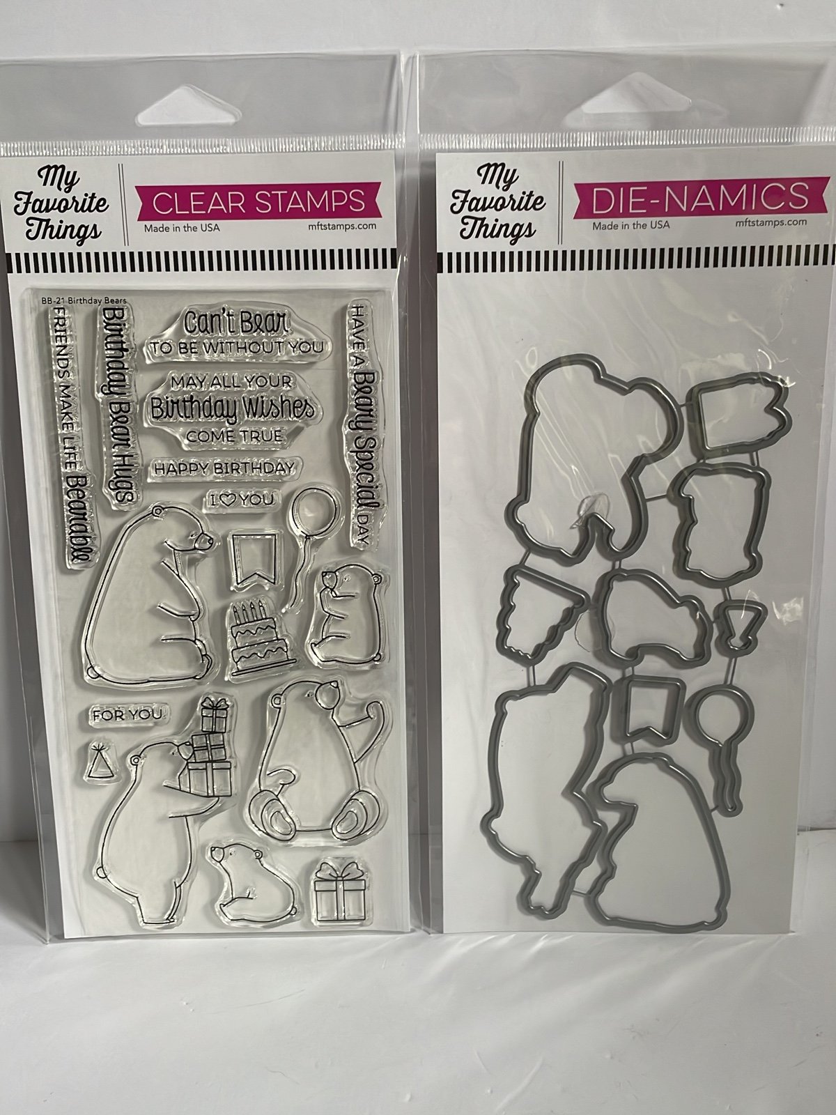 My favorite things Birthday Bears Stamps and Die Cuts