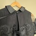 NEW Anthropologie Fringed Shift Mini Dress Removable Collar in Black S