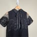 NEW Anthropologie Fringed Shift Mini Dress Removable Collar in Black S