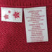 Christmas Sweater Vest Red Knit Snowman Embroidered Beaded Button Front Vintage