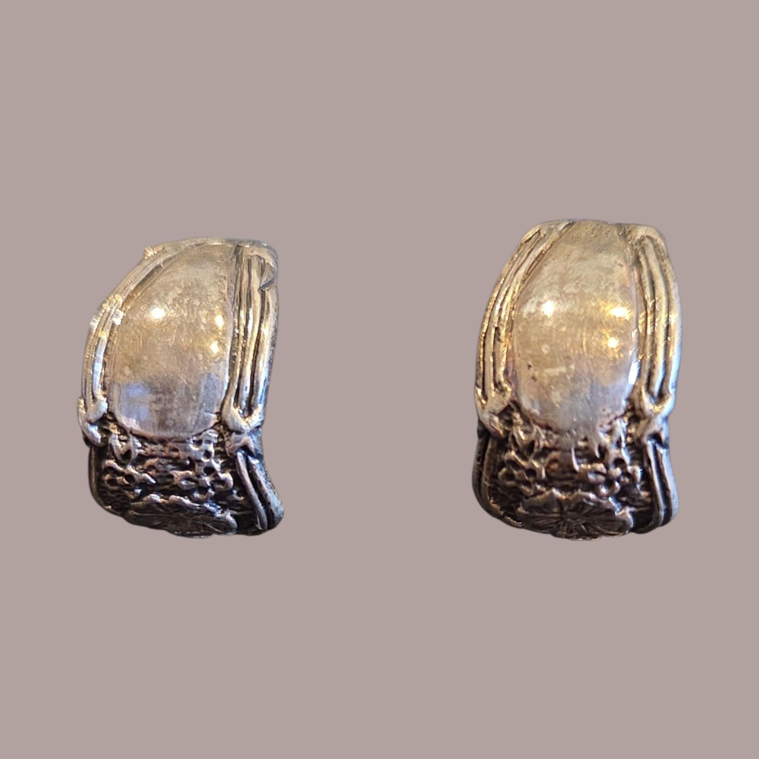 Brighton earrings and ring set 925. Silver silverware floral design