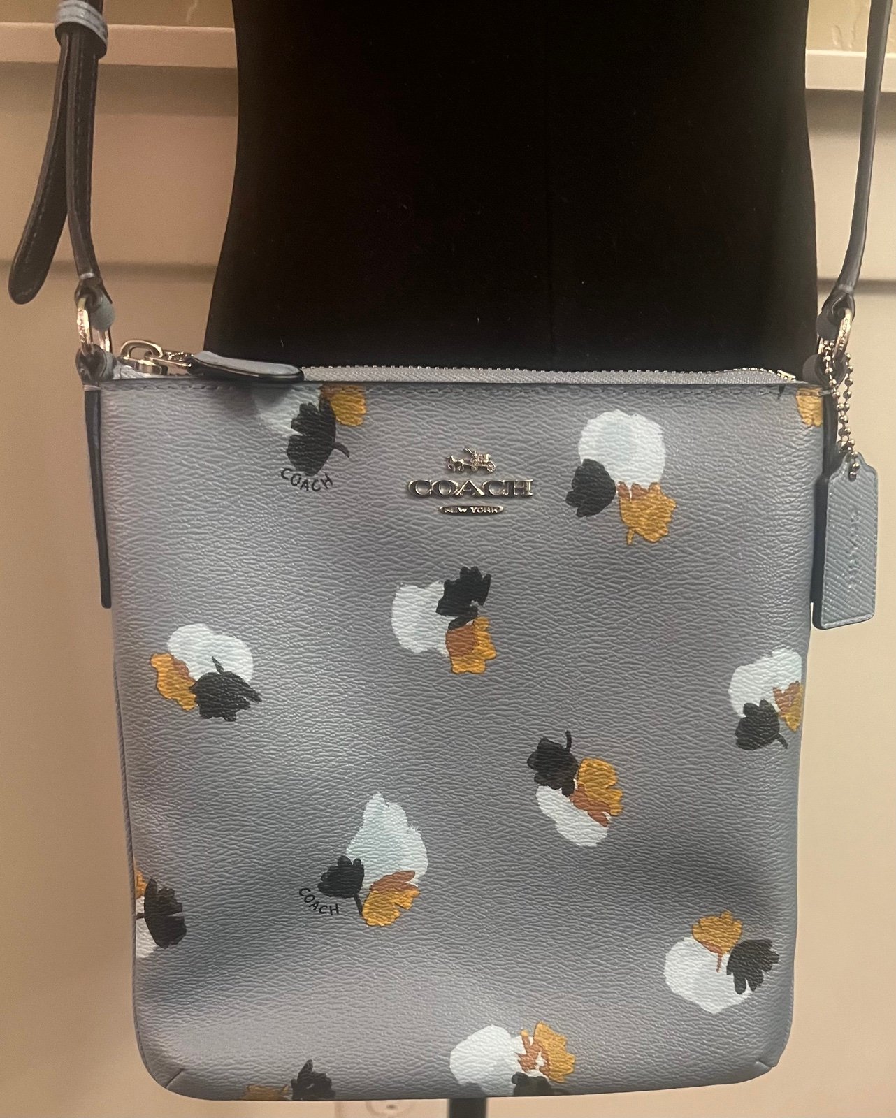 COACH NORTH/SOUTH CROSSBODY IN FIELD FLORA PRINT COATED CANVAS