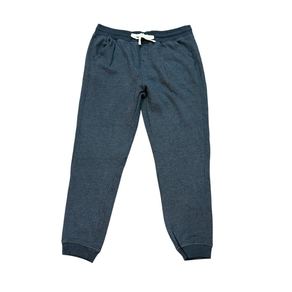 Men Marine Layer Fleece Sweatpants Joggers Drawstring Elastic Waist Dark Grey XL