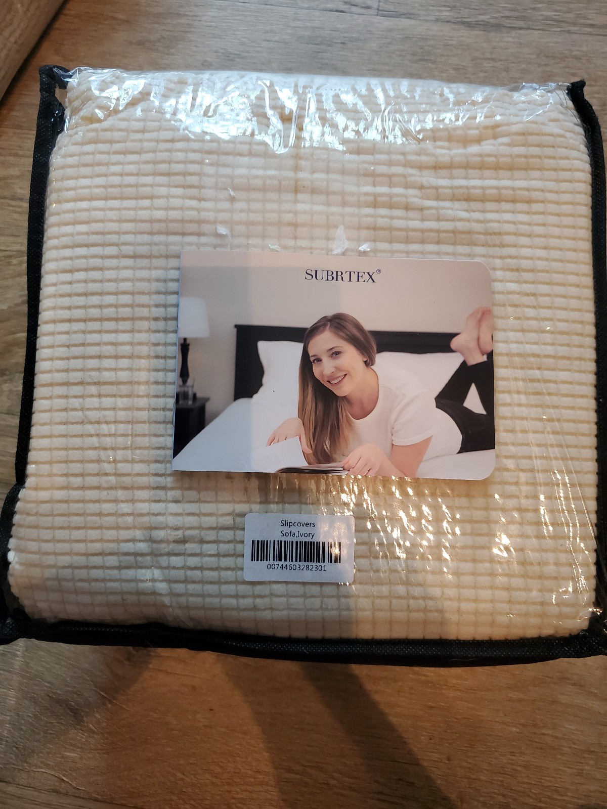 Slipcover For Sofa In Ivory by SUBRTEX New Zippered Packaging