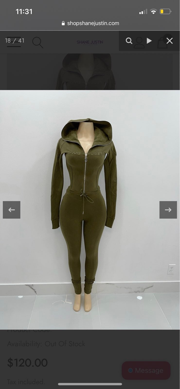 Shane justin Track star sweatsuit