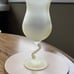 Vintage Libbey “Watusi” Pastel Satin Frosted Glass Zig-Zag Stem Cocktail (Set 4)